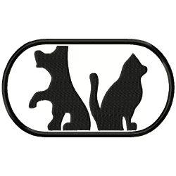 Silhouette Dog & Cat Machine Embroidery Design