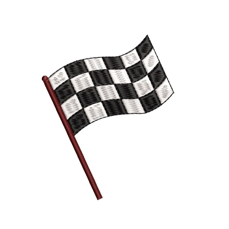 Racing Flag Embroidery Design Racing Flag Embroidery Design