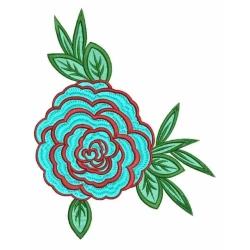 Large Rose Embroidery Design