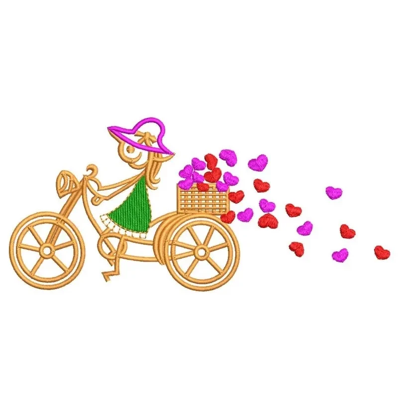 Girl With Basket of Hearts