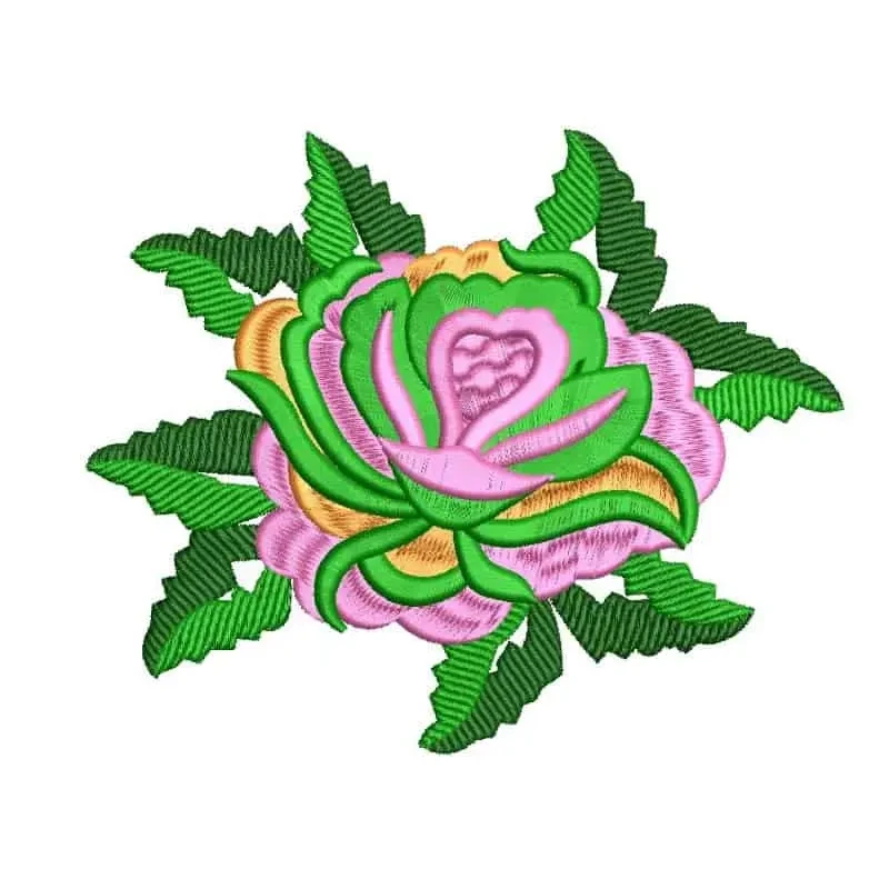 Wild Rose Flower Embroidery Design