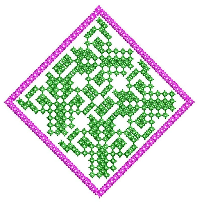 Cross Stitches Block Embroidery Design