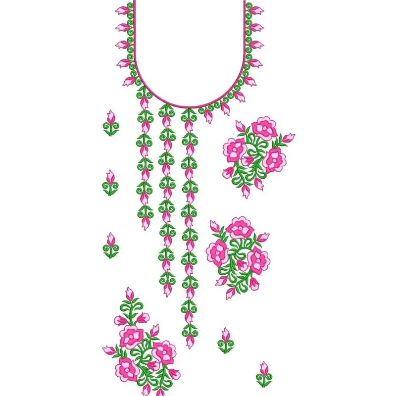 Embroidery dress neck outlet designs