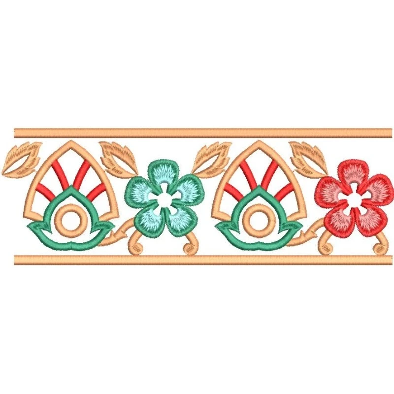 New Pattern Flower Machine Embroidery Border