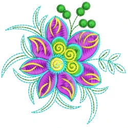 Floral Machine Embroidery Design Freebie