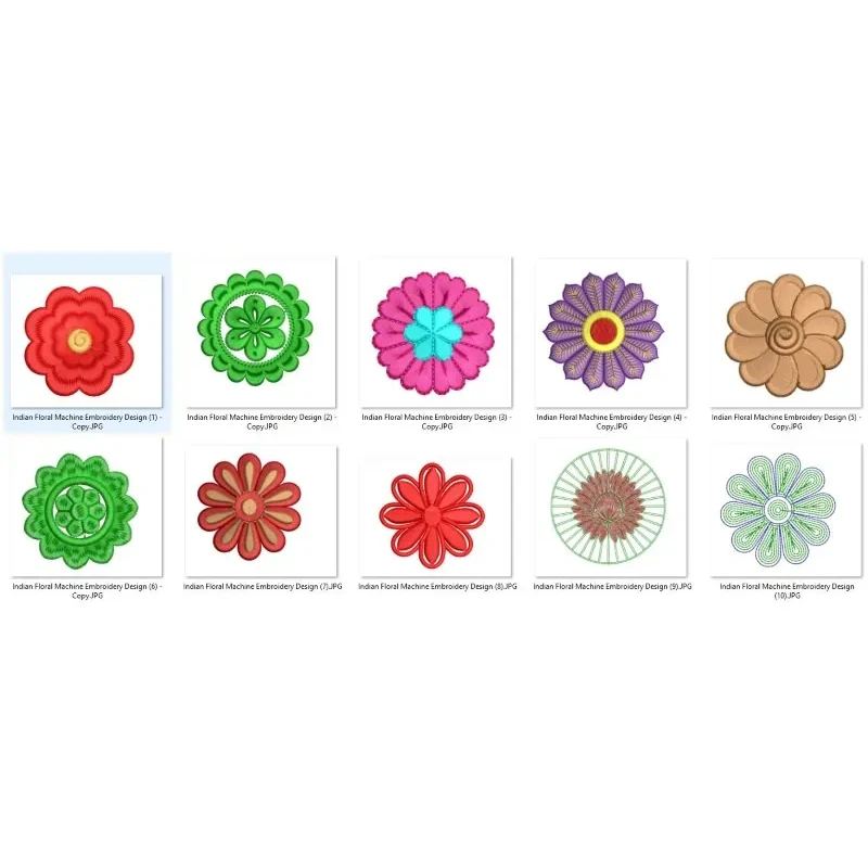 10 Floral Machine Embroidery Designs 10 Floral Machine Embroidery Designs