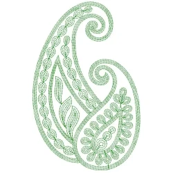 5x7 Double Paisley Outline...