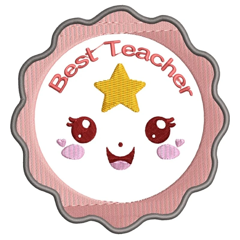 Best Teacher Embroidery Design Freebie