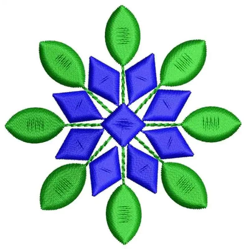 Geometric Floral Embroidery Pattern Freebie