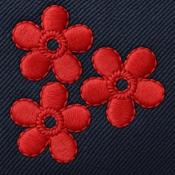 Three Flowers Embroidery Freebie Design
