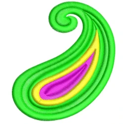 Free Filled Paisley 4x4 Design